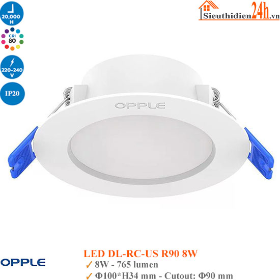 Đèn Âm Trần Opple LED DL-RC-US R90 8W