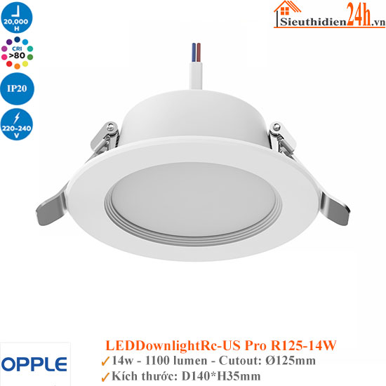 Đèn Âm Trần Opple LEDDownlightRc-US Pro R125-14W