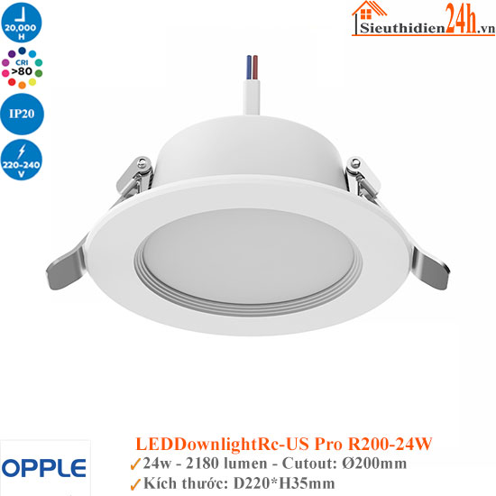 Đèn Âm Trần Opple LEDDownlightRc-US Pro R200-24W