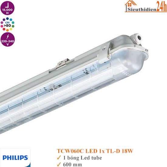 Máng Chống Thấm Philips TCW060C 1xTLED L600