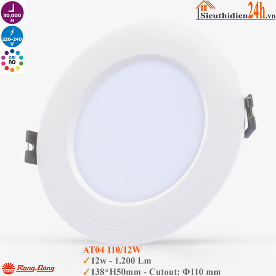 Đèn Led Âm Trần Rạng Đông AT04 110/12W