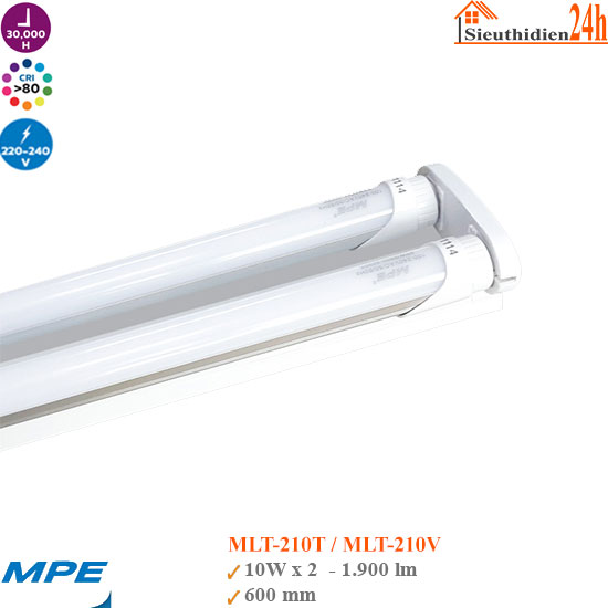 Bộ  Đèn Led Tuýp MPE MLT-210 2*10w