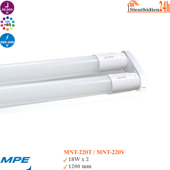 Bộ Đèn Led Tuýp MPE MNT-220T 2*18w