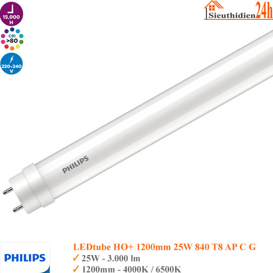 Bóng Đèn Tuýp Philips Ledtube HO+ 25W 1m2