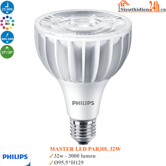 Bóng Đèn Philips Master LED PAR30L 32W E27