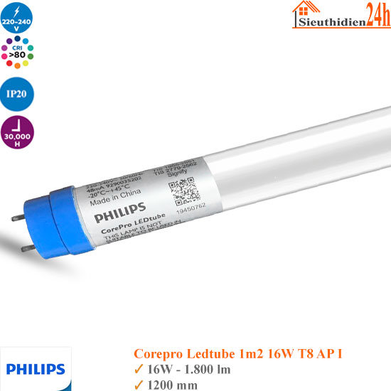 Bóng Đèn Tuýp Philips CorePro LEDtube 1200mm 16W T8