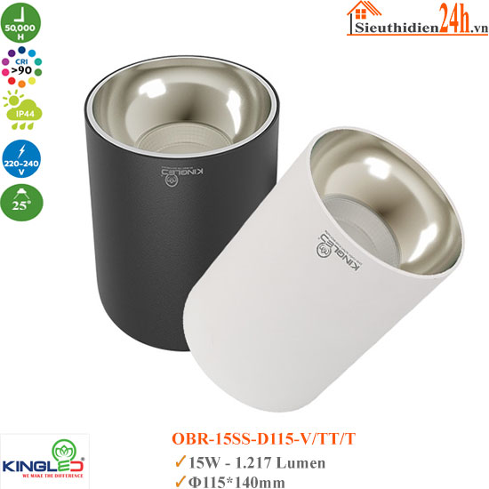 Đèn Ống Bơ KingLed Emerald OBR-15SS-D115 15W