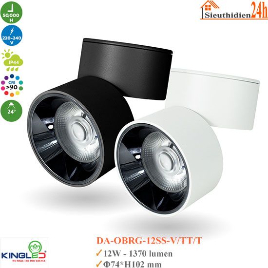Đèn Ống Bơ Gập KingLed Sunstone DA-OBRG-12SS 12W