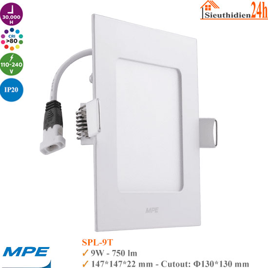 Đèn LED Âm Trần MPE SPL-9W