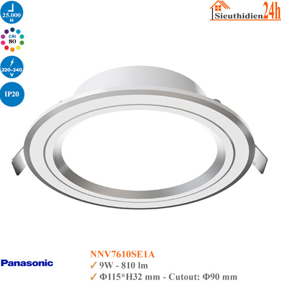 Đèn Led Âm Trần Panasonic Color Rim 9W