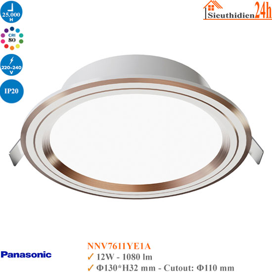 Đèn Led Âm Trần Panasonic Color Rim 12W