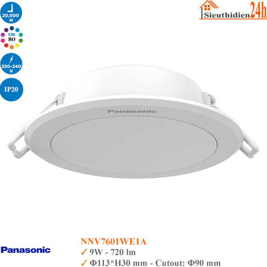 Đèn Led Âm Trần Panasonic DN 3G 9W