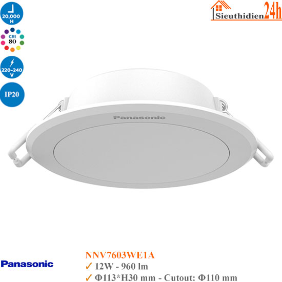 Đèn Led Âm Trần Panasonic DN 3G 12W