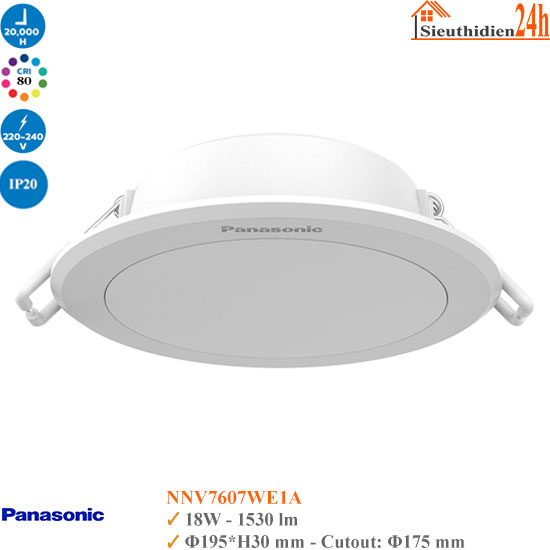 Đèn Led Âm Trần Panasonic DN 3G 18W