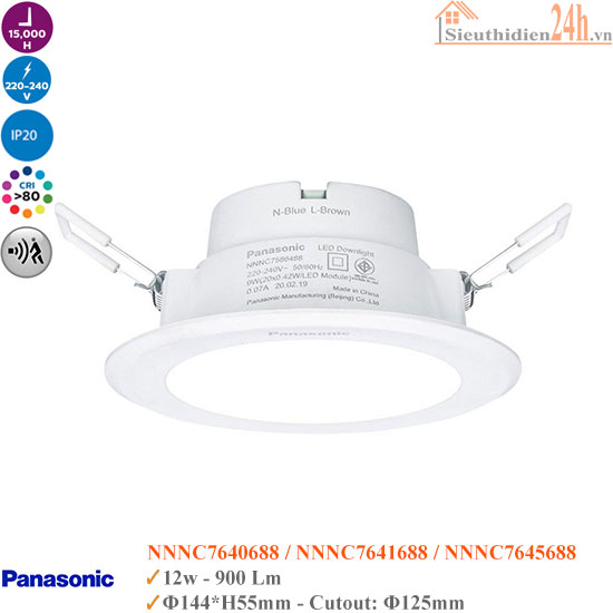Đèn Led Âm Trần Cảm Biến Panasonic DN 12W