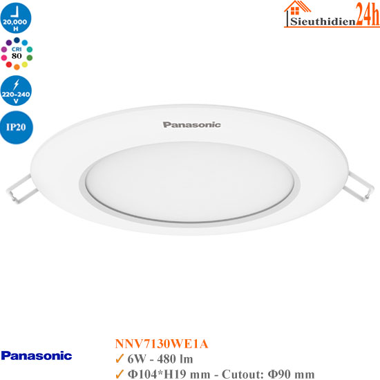 Đèn Led Âm Trần Siêu Mỏng Panasonic EZ-P 6W