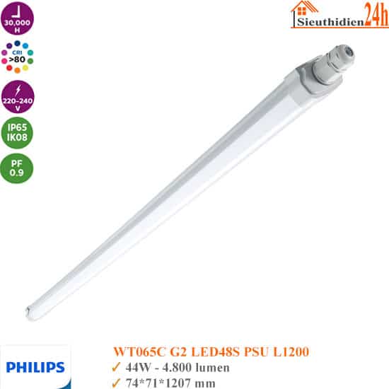 Đèn Chống Thấm Philips WT065C LED48S PSU L1200