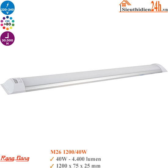 Đèn Led bán nguyệt Rạng Đông M26 1200/40W