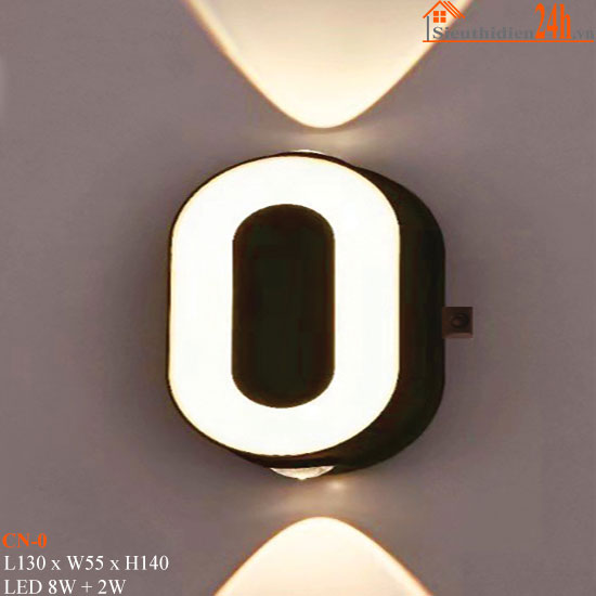 Đèn Tường Ngoài Trời Số 0-9 Euroto CN-0