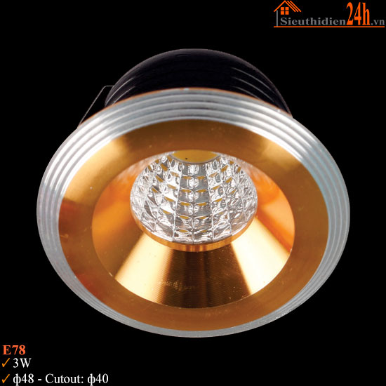 Đèn Spotlight Âm Trần Mini Euroto E-78 3w
