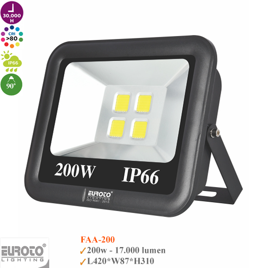 Đèn Led Pha Euroto FAA-200W