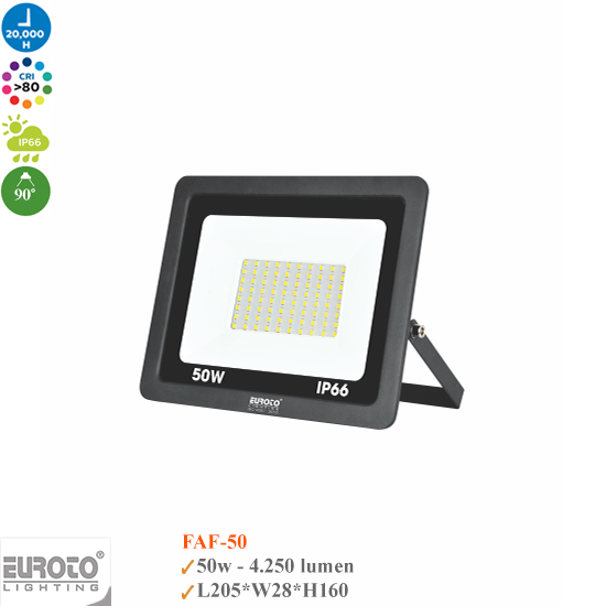 Đèn Led Pha Euroto FAF-50W