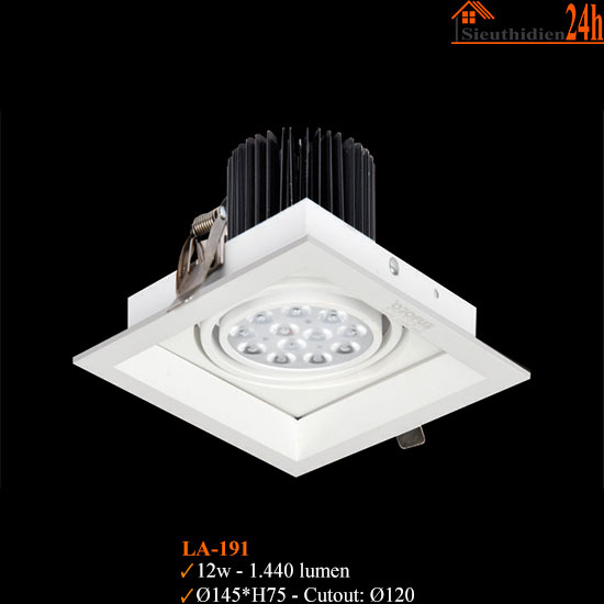 Đèn Spotlight Âm Trần Euroto LA-191 12w