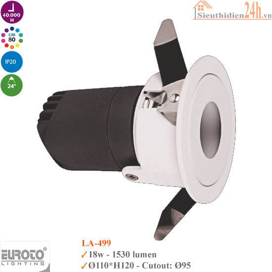Đèn Spotlight Âm Trần Euroto LA-499 18w