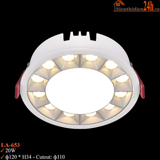 Đèn Spotlight Âm Trần Euroto LA-653 20w