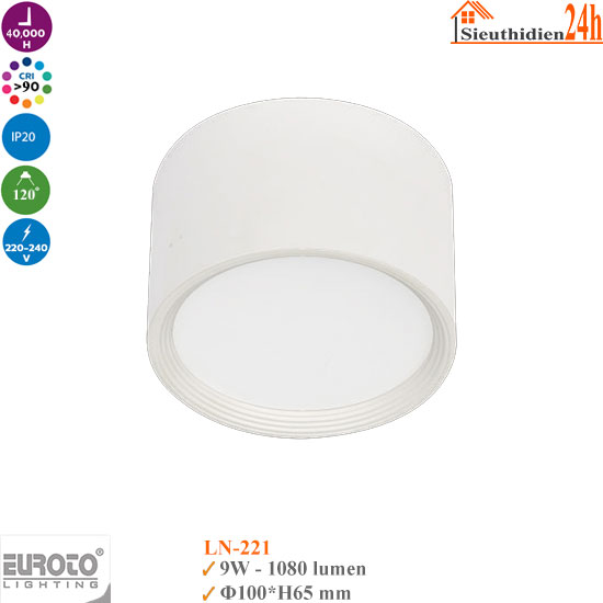 Đèn Ống Bơ Đổi Màu Euroto LN-221 9W
