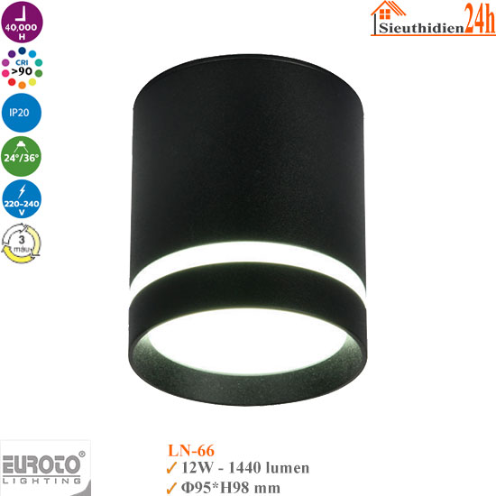Đèn Ống Bơ Euroto LN-66 12w
