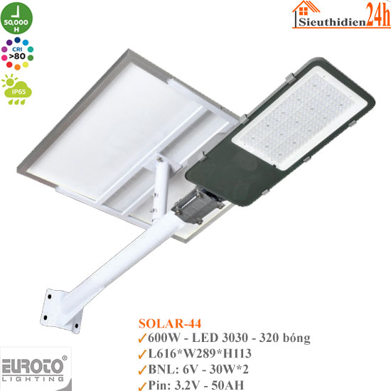 Đèn Đường Năng Lượng Mặt Trời Euroto Solar-44 600w