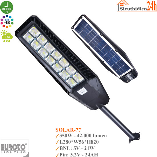 Đèn Đường Năng Lượng Mặt Trời Euroto Solar-77 350W