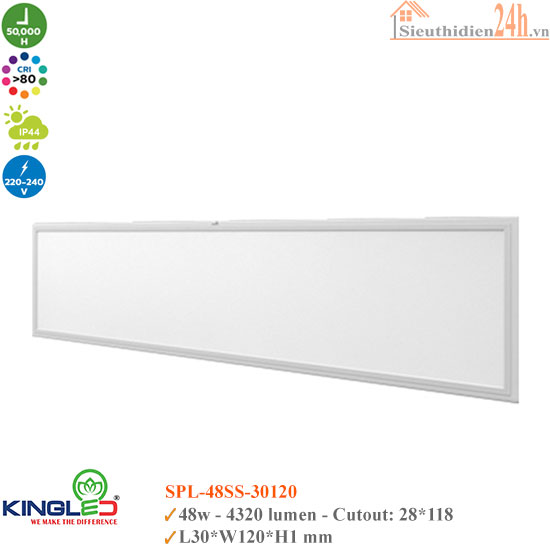 Đèn Led Panel Siêu Mỏng KingLed Jasper SPL-48SS-30120 48W