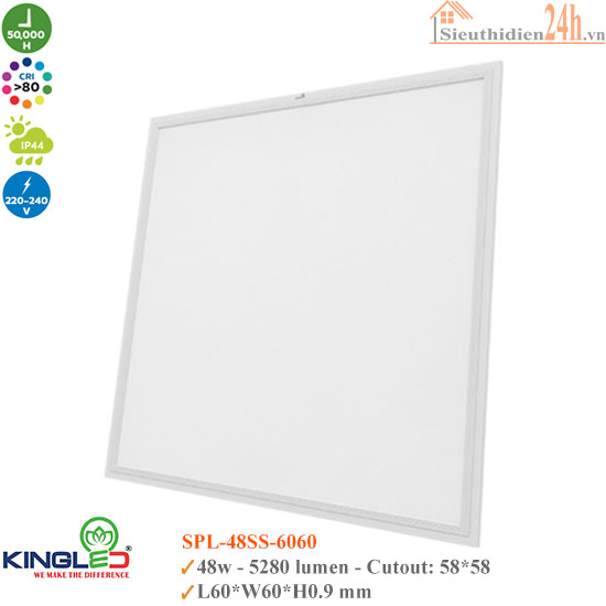 Đèn Led Panel Siêu Mỏng KingLed Jasper SPL-48SS-6060 48W