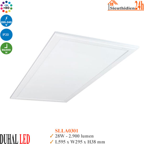 Đèn Led Panel Duhal SLLA0301 28W 300×600