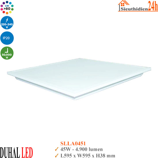 Đèn Led Panel Duhal SLLA0451 45W 600×600