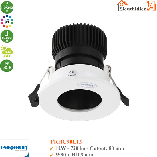 Đèn Spotlight Âm Trần Paragon PRHC90L12 12W