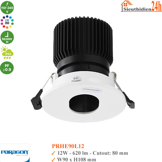 Đèn Spotlight Âm Trần Paragon PRHE90L12 12W