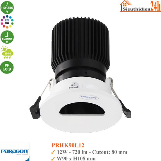 Đèn Spotlight Âm Trần Paragon PRHK90L12 12W