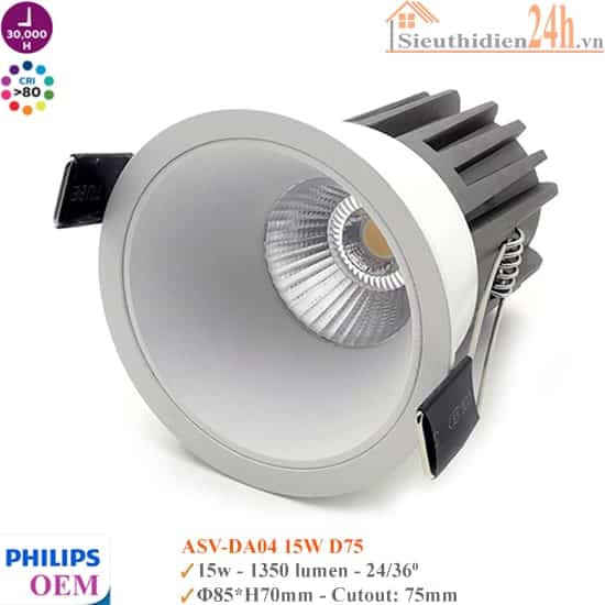 Đèn Spotlight Âm Trần Philips OEM ASV-DA04 15W