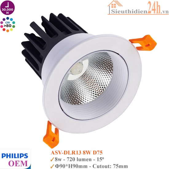 Đèn Spotlight Âm Trần Philips OEM ASV-DLR13 8w