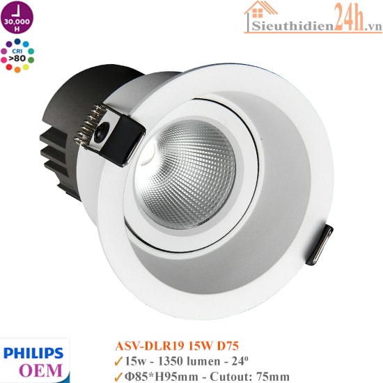 Đèn Spotlight Âm Trần Philips OEM ASV-DLR19 15W