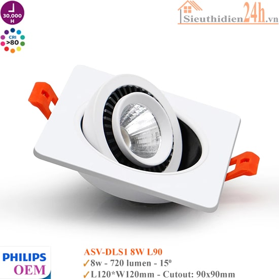 Đèn Spotlight Âm Trần Philips OEM ASV-DLS1 8W