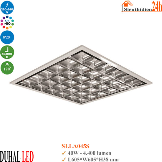 Đèn Led Panel Phản Quang Duhal SLLA045S 40W 600×600
