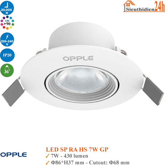 Đèn Spotlight Âm Trần Opple LED SP-RA HS 7W