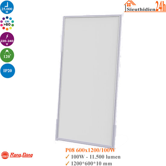 Đèn Led Panel Rạng Đông P08 600×1200 100W