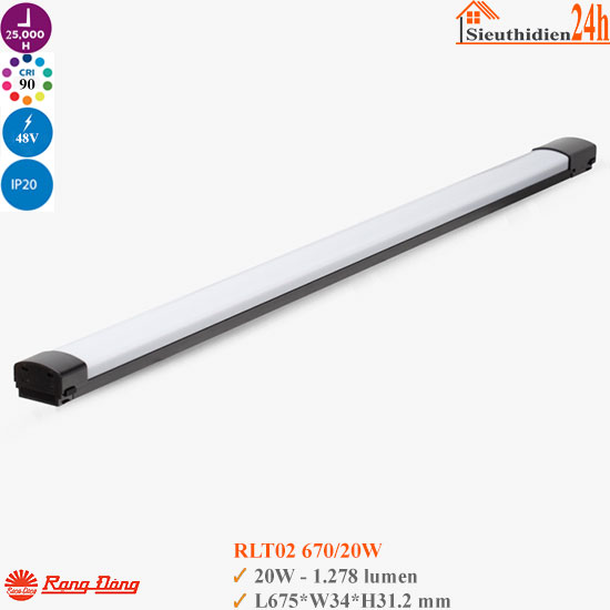 Đèn Ray Led Thanh Rạng Đông RLT02 670/20W 48V