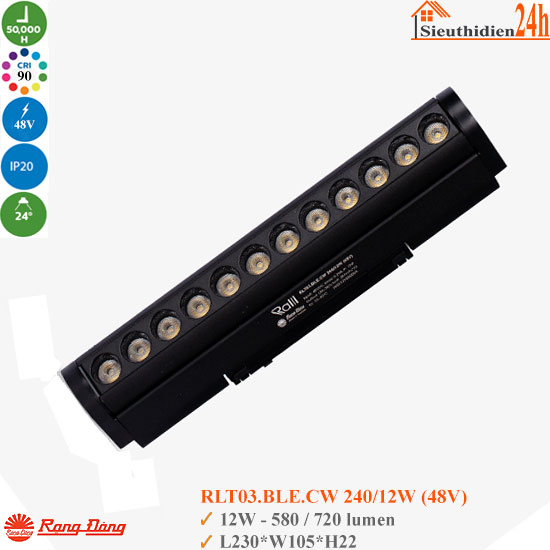 Đèn Ray Led Thanh Xoay Góc Rạng Đông RLT03 240/12W 48V