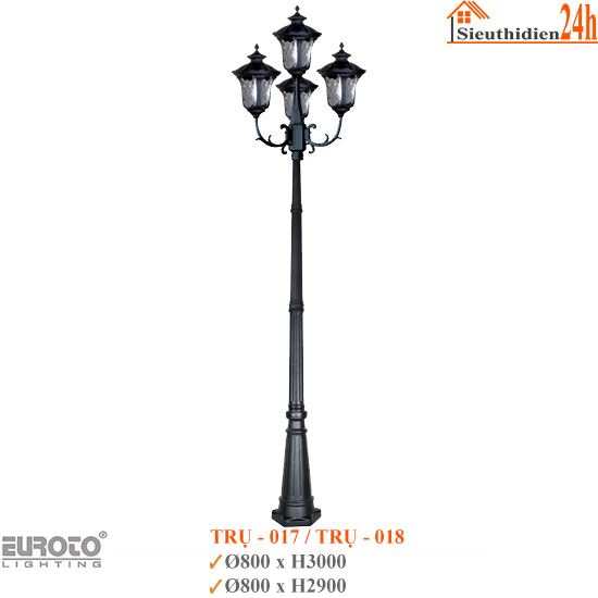 Đèn Trụ Sân Vườn Euroto TRU-017